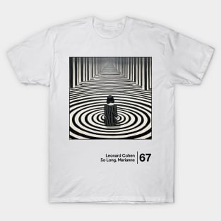 Leonard Cohen - Minimalist Artwork Design T-Shirt